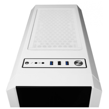 Chieftec SCORPION 3 - Tower - ATX - windowed side panel (tempered glass) - no power supply (ATX) - white - USB / Audio - 5