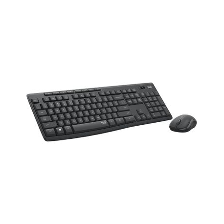 Logitech MK295 Silent - Keyboard and mouse set - wireless - 2.4 GHz - QWERTY - English - graphite - 2