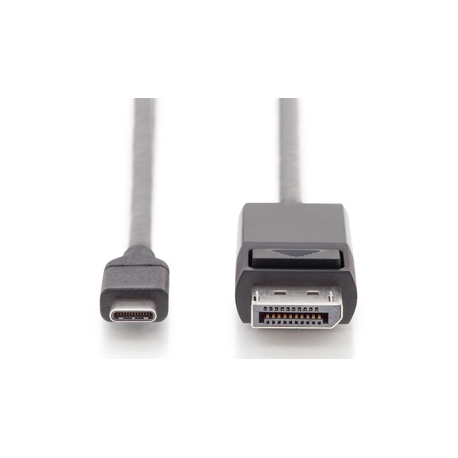 DIGITUS - DisplayPort cable - USB-C (M) to DisplayPort (M) - 2 m - 4K support - black - 1