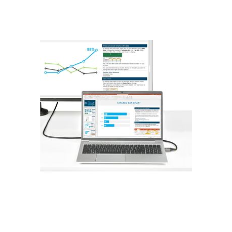 StarTech.com 10ft (3m) Premium Certified HDMI 2.0 Cable with Ethernet, High Speed Ultra HD 4K 60Hz HDMI Cable HDR10, ARC, HDMI Cord For Ultra HD Monitors, TVs, Displays, w /  TPE Jacket - Durable HDMI Video Cable (HDMMV3M) - Premium High Speed - HDMI cable with Ethernet - HDMI male to HDMI male - 3 m - shielded - grey, black - passive, 4K60Hz (3840 x 2160) support - 3