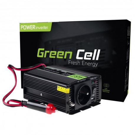 Green Cell - DC to AC power inverter - 12 V - 150 Watt - black - 0