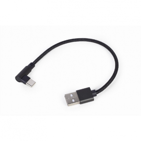 Cablexpert - USB cable - USB-C (M) angled to USB (M) - USB 2.0 - 2.1 A - 20 cm - black - 2