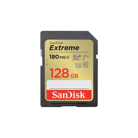 SanDisk - Flash memory card (microSDXC to SD adapter included) - 128 GB - Video Class V30 / UHS-I U3 / Class10 - microSDXC UHS-I - 0