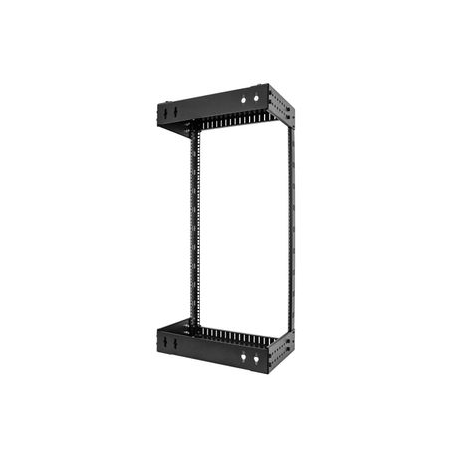 StarTech.com 21U 19" Wall Mount Network Rack, Adjustable Depth 12-20" 2 Post Open Frame Server Room Rack for AV / Data /  IT Communication / Computer Equipment / Switch with Cage Nuts & Screws (RACK-21U-20-WALL-OA) - Rack open frame - 2-post - wall mountable - black - 21U - 19" - 1