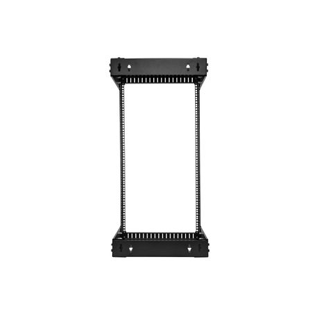 StarTech.com 21U 19" Wall Mount Network Rack, Adjustable Depth 12-20" 2 Post Open Frame Server Room Rack for AV / Data /  IT Communication / Computer Equipment / Switch with Cage Nuts & Screws (RACK-21U-20-WALL-OA) - Rack open frame - 2-post - wall mountable - black - 21U - 19" - 3