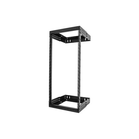 StarTech.com 24U 19" Wall Mount Network Rack, Adjustable Depth 12-20" 2 Post Open Frame Server Room Rack for AV / Data / IT Communication / Computer Equipment / Switch with Cage Nuts & Screws - 24U Adjustable Rack (RACK-24U-20-WALL-OA) - Rack open frame - 2-post - wall mountable - black - 24U - 19" - 0