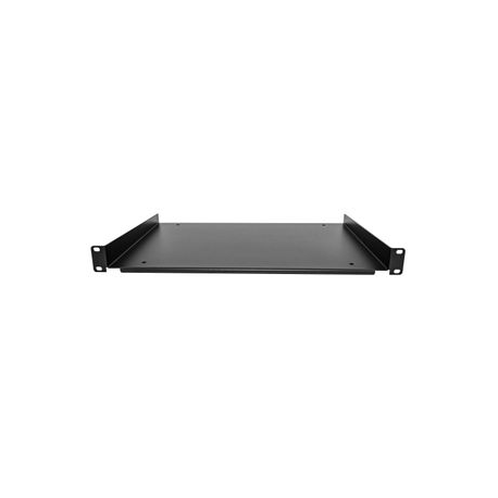StarTech.com 1U Fixed Server Rack Mount Shelf, 12in Deep Steel Universal Cantilever Tray for 19" AV / Data / Network Equipment Rack with Cage Nuts & Screws, 55lbs Weight Capacity, 12" Deep - 1U Network Rack Shelf (SHELF-1U-12-FIXED-S) - Rack shelf - 1U - 19" - 2