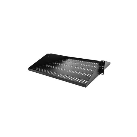 StarTech.com 2U Vented Server Rack Cabinet Shelf, 20in Deep Fixed Cantilever Tray, Rackmount Shelf for 19" AV / Data / Network Equipment Enclosure w / Cage Nuts & Screws, 200lbs Weight Capacity - 2U Network Rack Shelf (SHELF-2U-20-CENTER-V) - Rack shelf - black - 2U - 19" - 1