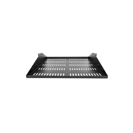 StarTech.com 2U Vented Server Rack Cabinet Shelf, 20in Deep Fixed Cantilever Tray, Rackmount Shelf for 19" AV / Data / Network Equipment Enclosure w / Cage Nuts & Screws, 200lbs Weight Capacity - 2U Network Rack Shelf (SHELF-2U-20-CENTER-V) - Rack shelf - black - 2U - 19" - 2
