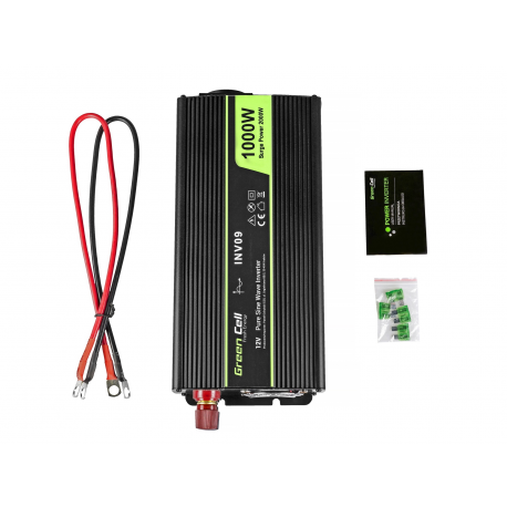 Green Cell - DC to AC power inverter - DC 12 V - 2000 Watt - black - 2