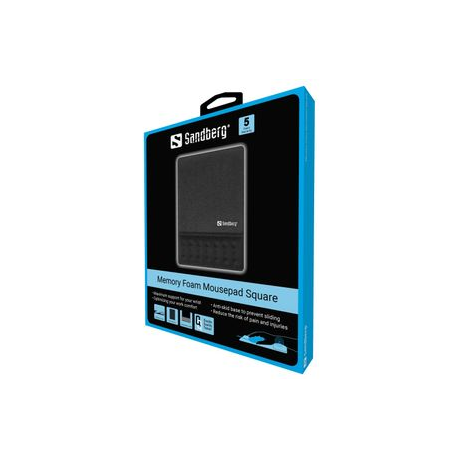 Sandberg - Mouse pad with wrist pillow - memory foam - Square - 1