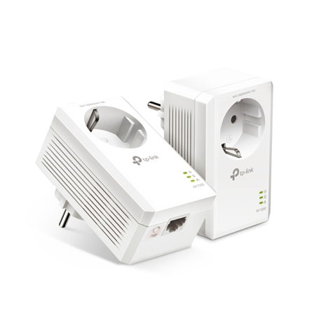 TP-Link Powerline TL-PA7017P AV1000 Gigabit Passthrough - Powerline adapter - GigE, HomePlug AV (HPAV), HomePlug AV (HPAV) 2.0, IEEE 1901 - wall-pluggable - 1