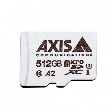 AXIS Surveillance - Flash memory card (microSDXC to SD adapter included) - 512 GB - A2 / UHS-I U3 / Class10 - microSDXC UHS-I - for AXIS M4308, M5525, M7116, P3727, P3818, Q1656, Q3536, Q6100; M42 Network Camera Series - 0