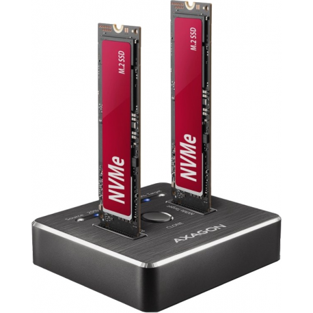 AXAGON ADSA-M2C DUAL NVMe CLONE MASTER DOCK SuperSpeed USB-C 10 Gbps docking - 0