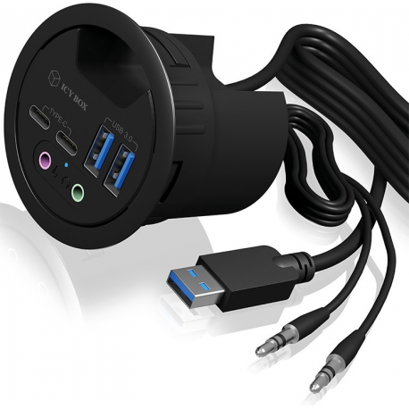 ICY BOX IB-HUB1403B - hub - 4 ports - 0