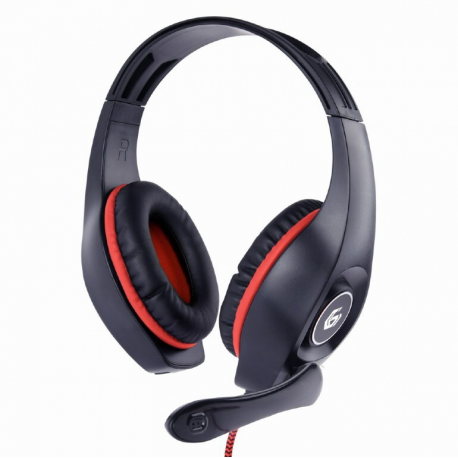 Gembird GHS-05-R - Headset - full size - wired - 3.5 mm jack - black-red - 0