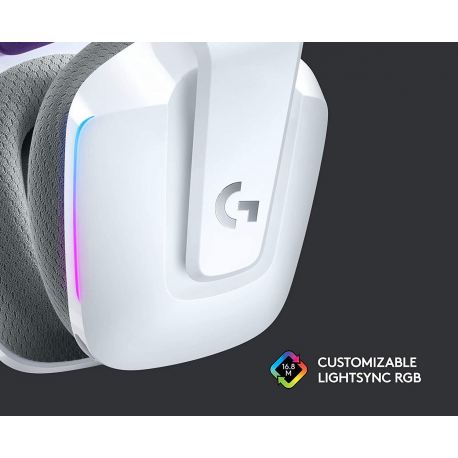 Logitech G G733 LIGHTSPEED Wireless RGB Gaming Headset - Headset - full size - 2.4 GHz - wireless - white - 3