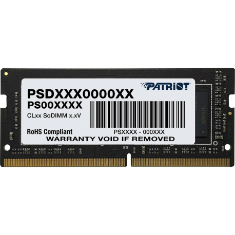 Patriot Signature Line - DDR4 - module - 16 GB - SO-DIMM 260-pin - 3200 MHz / PC4-25600 - CL22 - 1.2 V - unbuffered - non-ECC - 0