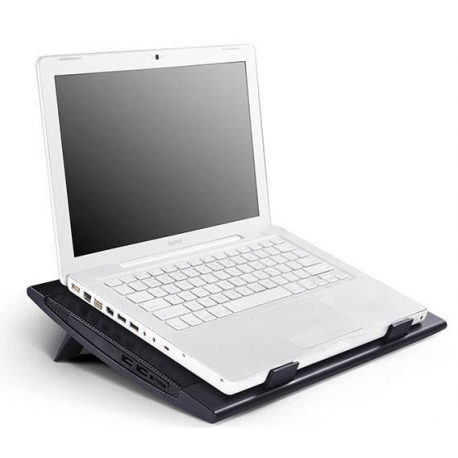 Deepcool WIND PAL FS - Notebook stand - with 2 cooling fans, 2-port USB hub - black - 8