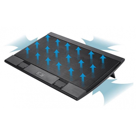 Deepcool WIND PAL FS - Notebook stand - with 2 cooling fans, 2-port USB hub - black - 11