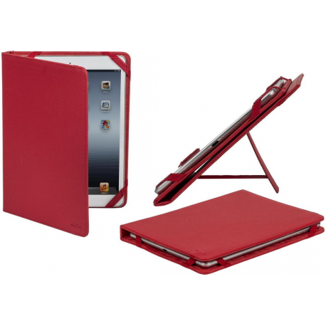 Riva Case Gatwick 3217 Universal - Flip cover for tablet - polyurethane - red - 10.1" - 6