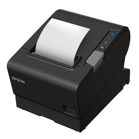 Epson TM T88VI-iHub - Receipt printer - thermal line - Roll (7.95 cm) - 180 x 180 dpi - up to 350 mm / sec - USB 2.0, LAN, serial, NFC, USB 2.0 host - cutter - black - 2