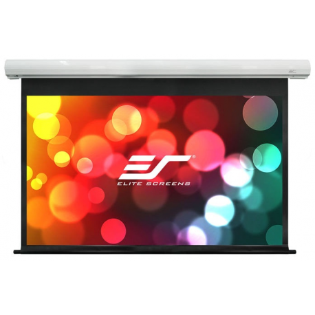 Elite Screens Saker Series SK110XHW-E12 - Projection screen - ceiling mountable, wall mountable - motorised - 230 V - 110" (279 cm) - 16:9 - MaxWhite FG - white enamel - 6
