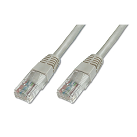 DIGITUS Ecoline - Patch cable - RJ-45 (M) to RJ-45 (M) - 10 m - UTP - CAT 5e - booted - grey - 2