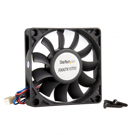 StarTech.com 70x15mm Replacement Ball Bearing Computer Case Fan w / TX3 Connector - 3 pin case Fan - TX3 Fan - 70mm Fan (FAN7X15TX3) - Case fan - 70 mm - black - 1