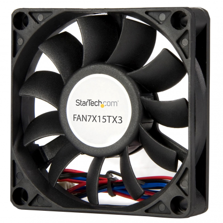 StarTech.com 70x15mm Replacement Ball Bearing Computer Case Fan w / TX3 Connector - 3 pin case Fan - TX3 Fan - 70mm Fan (FAN7X15TX3) - Case fan - 70 mm - black - 2