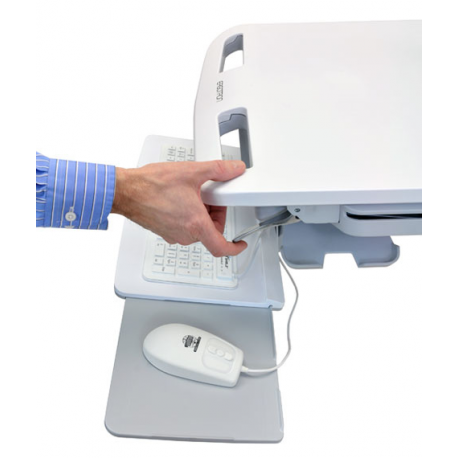 Ergotron StyleView - Cart - for LCD display  /  PC equipment - medical - plastic, aluminium, zinc-plated steel - grey, white, polished aluminium - screen size: up to 24" - 1
