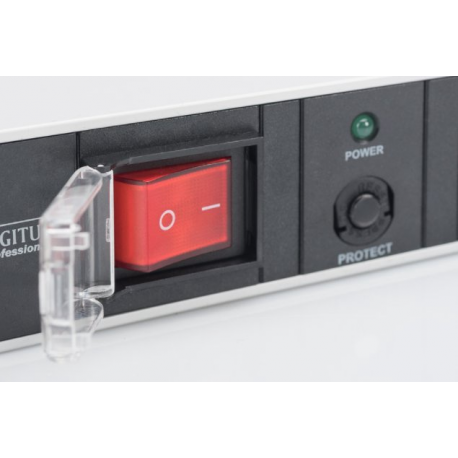 DIGITUS DN-95403 - Power strip (rack-mountable) - AC 250 V - input: power - output connectors: 7 (power) - 19" - 2 m cord - 4