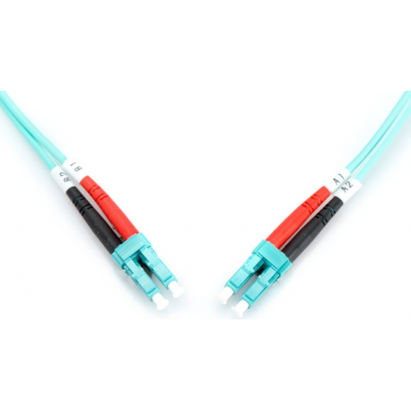DIGITUS - Patch cable - LC multi-mode (M) to LC multi-mode (M) - 10 m - fibre optic - 50 / 125 micron - OM3 - halogen-free - 3
