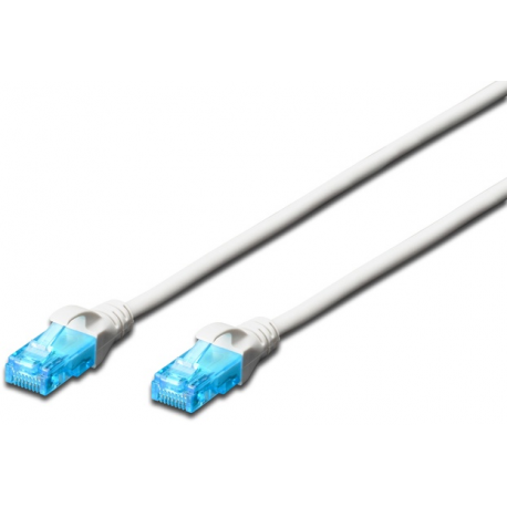 DIGITUS Ecoline - Patch cable - RJ-45 (M) to RJ-45 (M) - 2 m - UTP - CAT 5e - booted - grey - 2