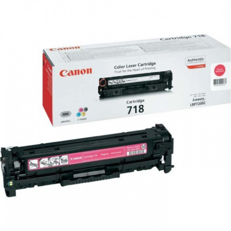 Canon 718 Magenta - Magenta - original - toner cartridge - for ImageCLASS LBP7200; i-SENSYS MF8330, MF8350; Laser Shot LBP-7200; Satera MF8330, MF8350 - 1