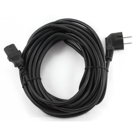 Gembird PC-186-VDE - Power cable - CEE 7 / 7 (M) angled to IEC 60320 C13 straight - 16 A - 5 m - molded - black - Germany - 1