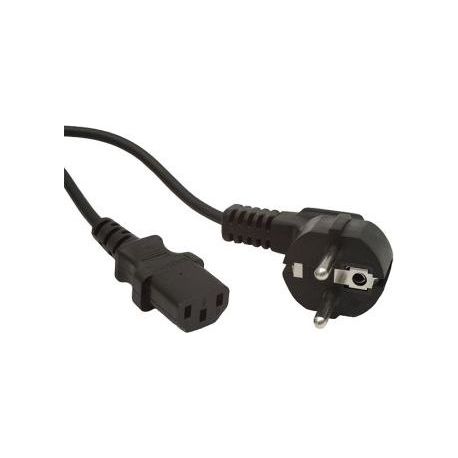 Gembird PC-186-VDE - Power cable - CEE 7 / 7 (M) angled to IEC 60320 C13 straight - 16 A - 5 m - molded - black - Germany - 2