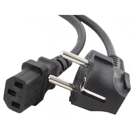 Gembird PC-186-VDE - Power cable - CEE 7 / 7 (M) angled to IEC 60320 C13 straight - 16 A - 5 m - molded - black - Germany - 3