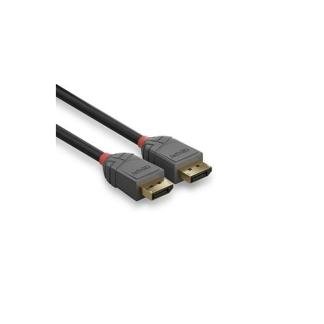 Lindy Anthra Line - DisplayPort cable - DisplayPort (M) to DisplayPort (M) - DisplayPort 1.4 - 5 m - round - black - 1
