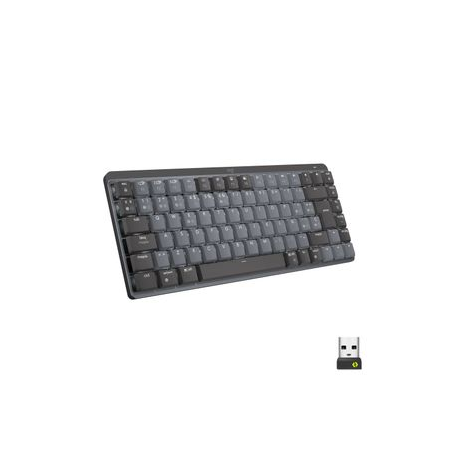 Logitech Master Series MX Mechanical Mini - Keyboard - backlit - wireless - Bluetooth LE - QWERTY - US International - key switch: Tactile Quiet - graphite - 0