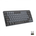 Logitech Master Series MX Mechanical Mini - Keyboard - backlit - wireless - Bluetooth LE - QWERTY - US International - key switch: Tactile Quiet - graphite