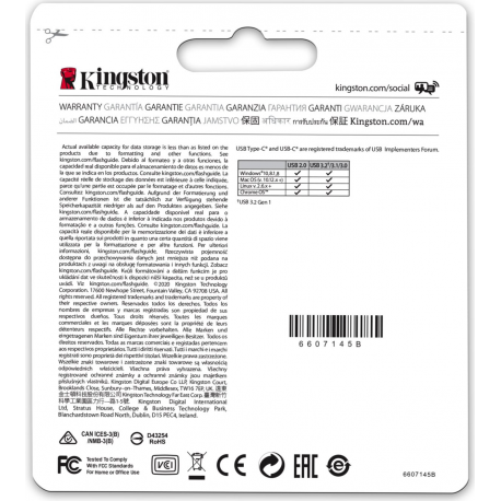 Kingston DataTraveler microDuo 3C - USB flash drive - 256 GB - USB 3.2 Gen 1 / USB-C - 5