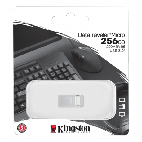 Kingston DataTraveler Micro - USB flash drive - 256 GB - USB 3.2 Gen 1 - 1