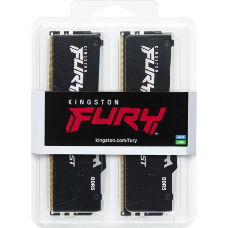 Kingston FURY Beast RGB - DDR5 - module - 16 GB - DIMM 288-pin - 5600 MHz  /  PC5-44800 - CL40 - 1.25 V - unbuffered - on-die ECC - 7