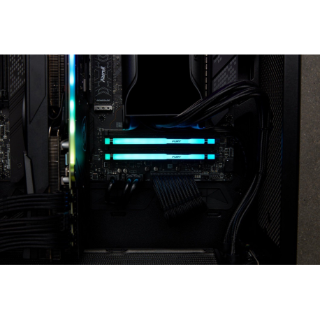 Kingston FURY Beast RGB - DDR5 - kit - 32 GB: 2 x 16 GB - DIMM 288-pin - 5600 MHz / PC5-44800 - CL40 - 1.25 V - unbuffered - on-die ECC - 9