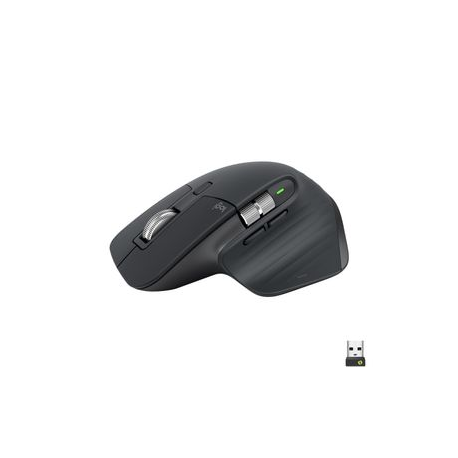 Logitech Master Series MX MASTER 3S - Mouse - ergonomic - optical - 7 buttons - wireless - Bluetooth, 2.4 GHz - Logitech Logi Bolt USB receiver - graphite - 0
