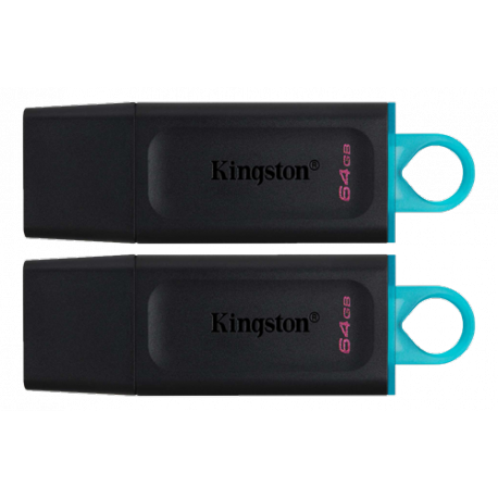 Kingston DataTraveler - USB flash drive - 64 GB - USB 3.2 Gen 1 (pack of 2) - 0
