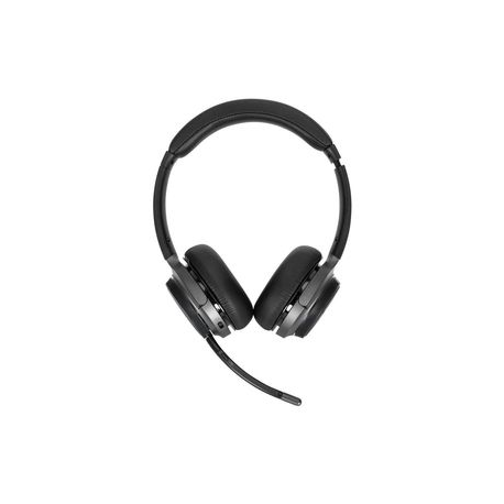 Targus AEH104GL - Headset - on-ear - convertible - Bluetooth - wireless, wired - 3.5 mm jack - noise isolating - black - 5