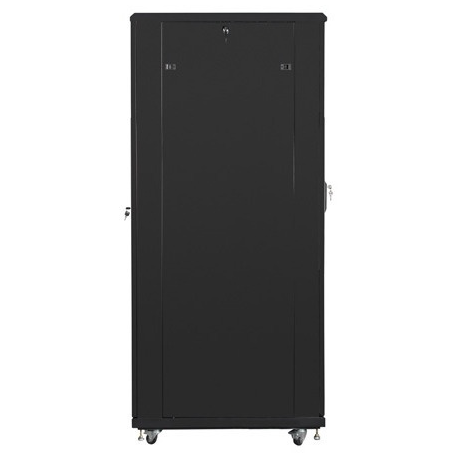 Lanberg - Rack cabinet - with 4 cooling fans - 230 V - black, RAL 9004 - 42U - 19" - 1