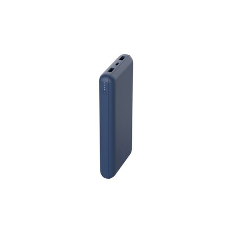 Belkin - Power bank - 20000 mAh - 15 Watt - 3 output connectors (USB, USB-C) - on cable: USB-C - blue - 0